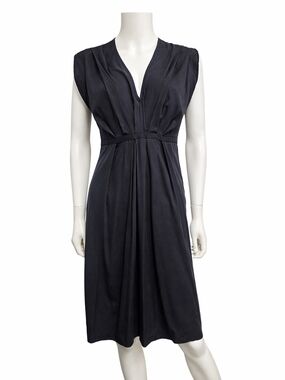 ZERO + MARIA CORNEJO | Black Draped Silk Blend Dress Size US 6